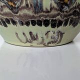 Polychrome ceramic vase in flowing enamel from Nabeul with mihrab decoration.