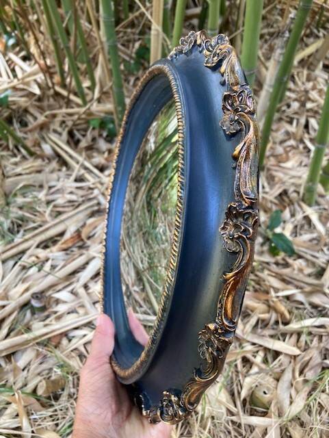 Convex mirror, also known as a witch's mirror.