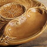 Vintage French artichokes plate in Majolica from Gien