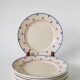 Lot of 6 small dessert plates, Lunéville model E Pierrée, 1940