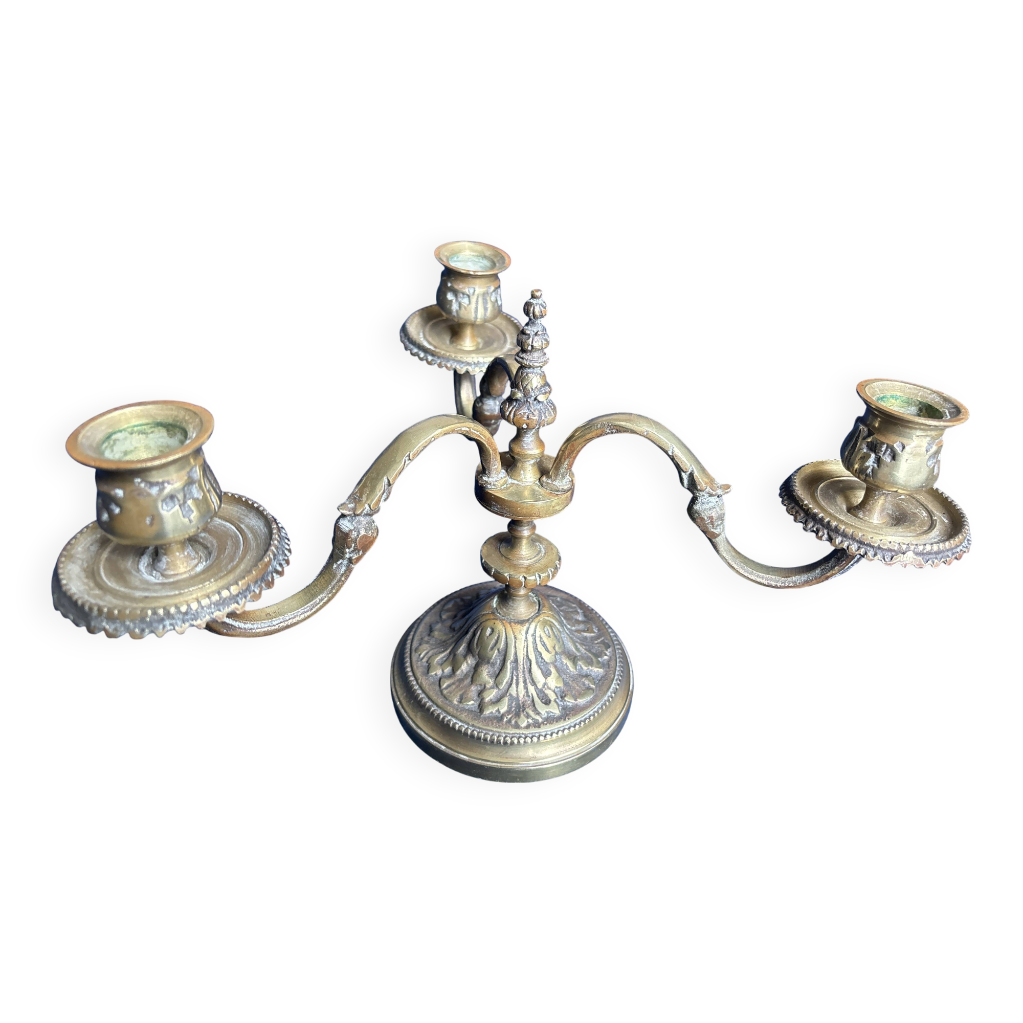 Antique 19th century bronze candlestick