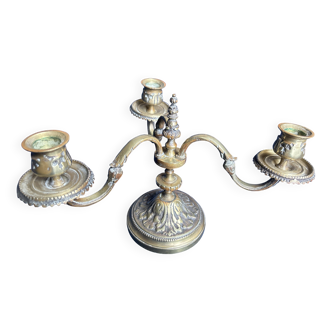 Antique 19th century bronze candlestick