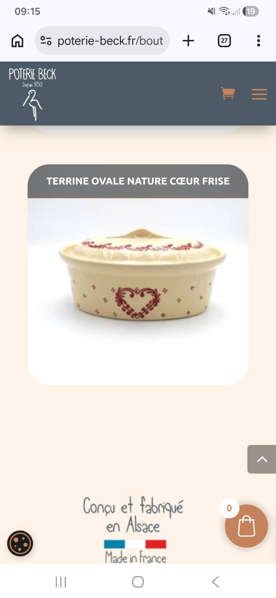 Terrine baeckeoffe 10 personnes