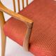 Set of six carved walnut dining chairs, Italy, 1955