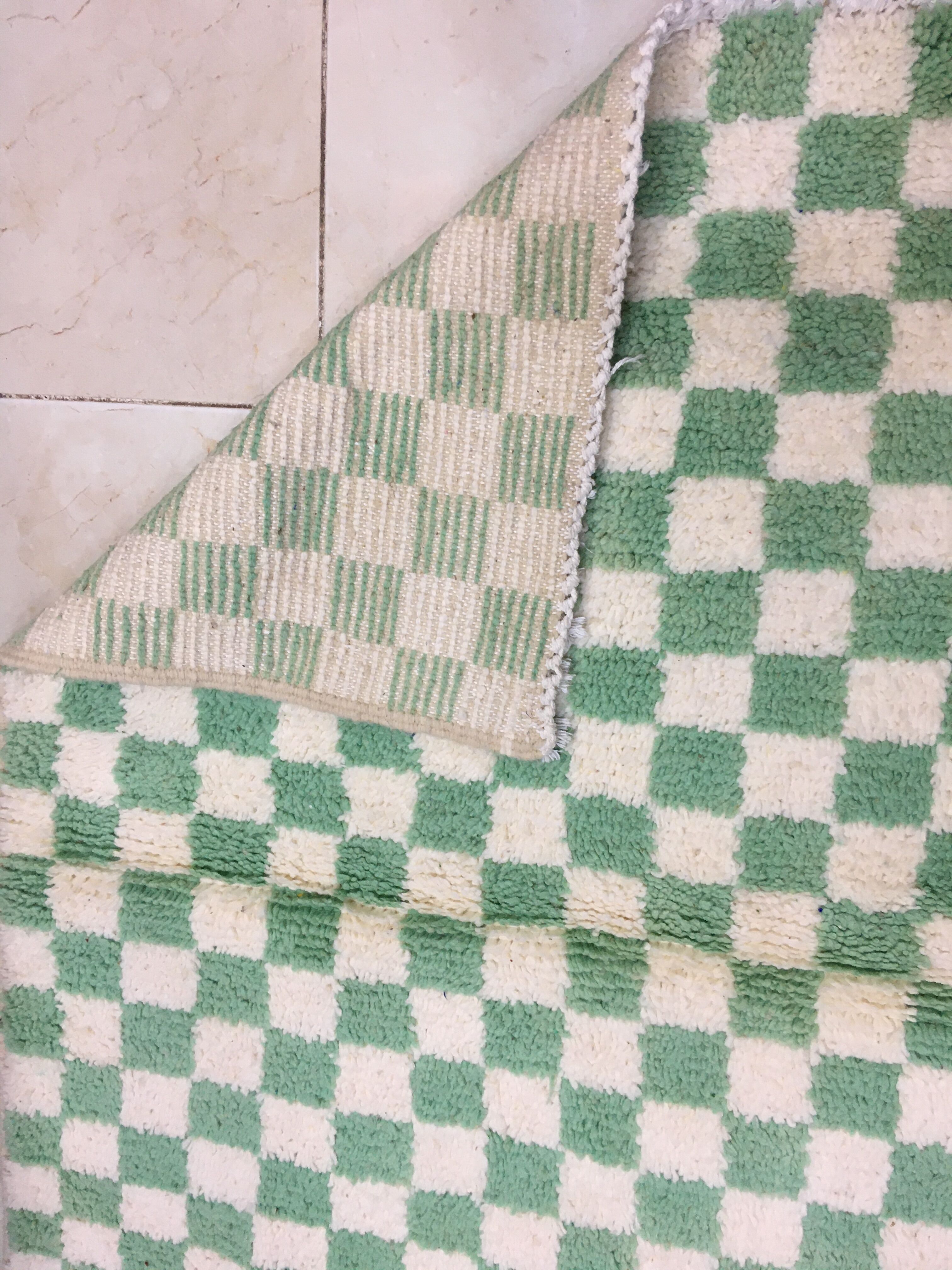 Moroccan Berber Boujad Carpet, Table Carpet, 1m55 x 1m16