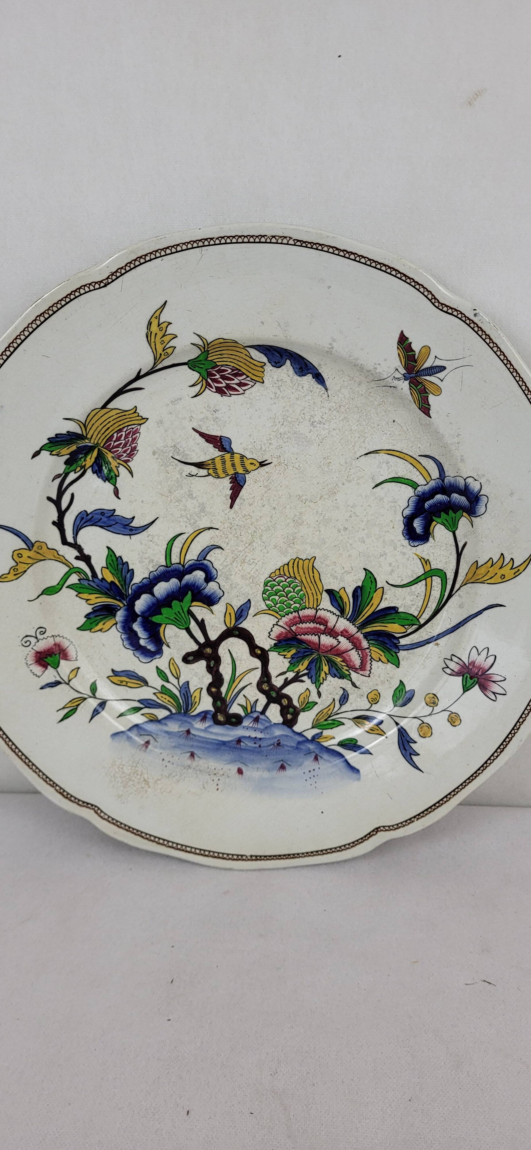 Sarreguemines earthenware dish, Rouen model