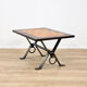 Superbe table basse en fer forgé et céramique - 1960