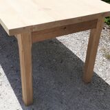 Solid oak farm table 1 rough wood drawer