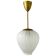 Swedish Art Deco pendant in brass and glass, 1940s