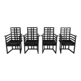 4 chaises Josef Hoffmann Armloffel fabriquées par Wittmann, Autriche