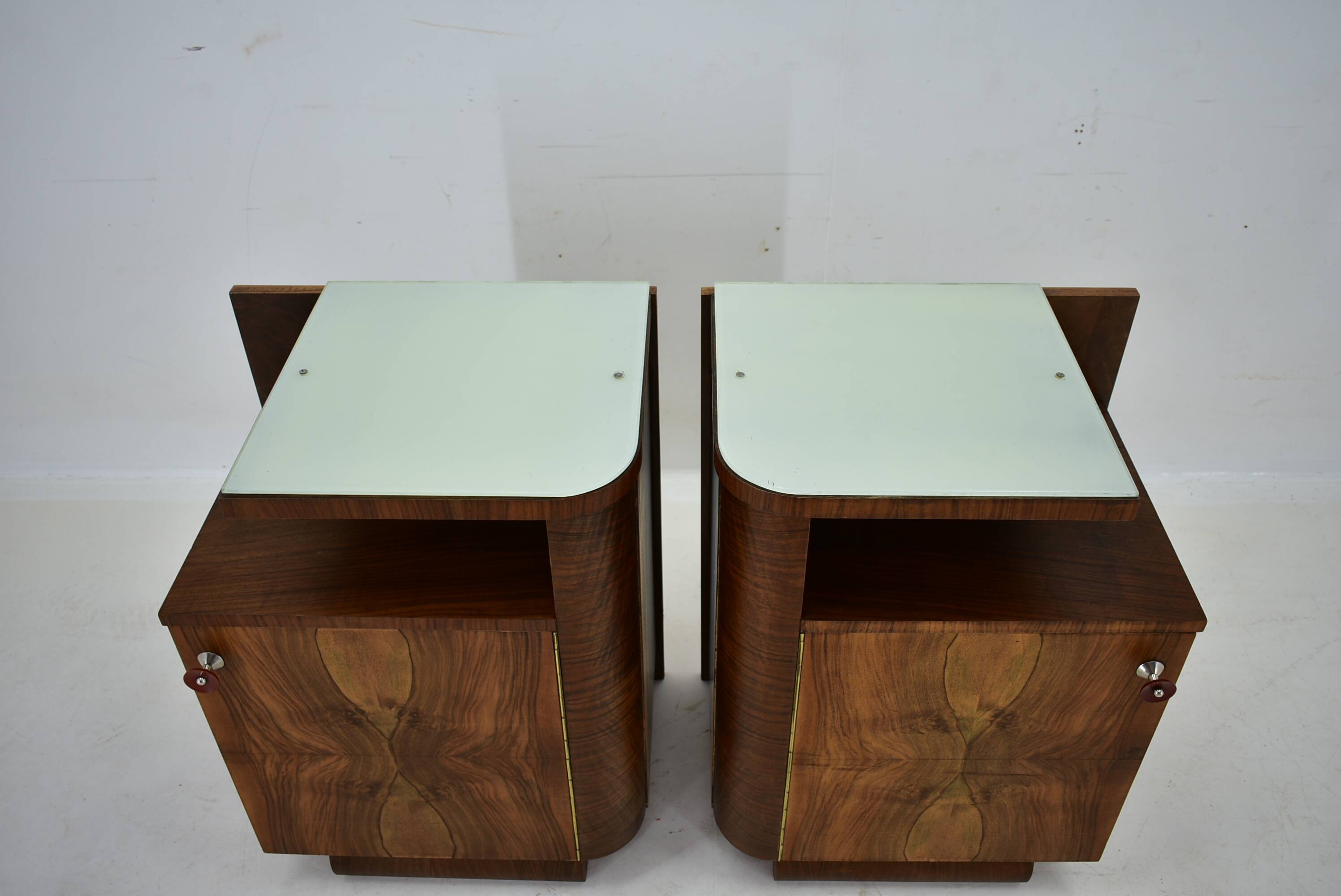 1938s,  Pair of art deco bedside table , Czechoslovakia
