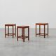 Set of 3 oak wood stacking tables in Art Deco style, France ca. 1925