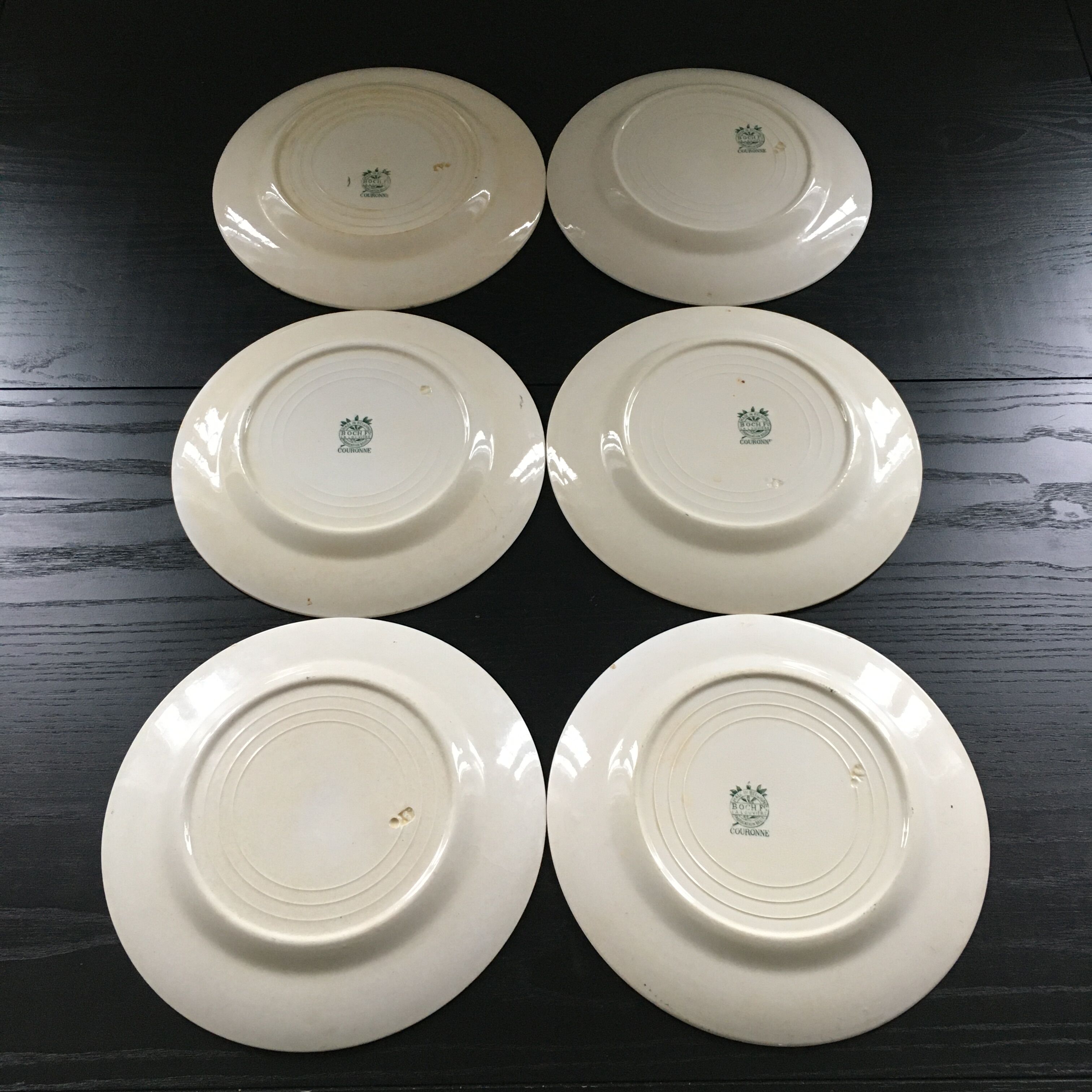 6 Boch Crown Collection plates
