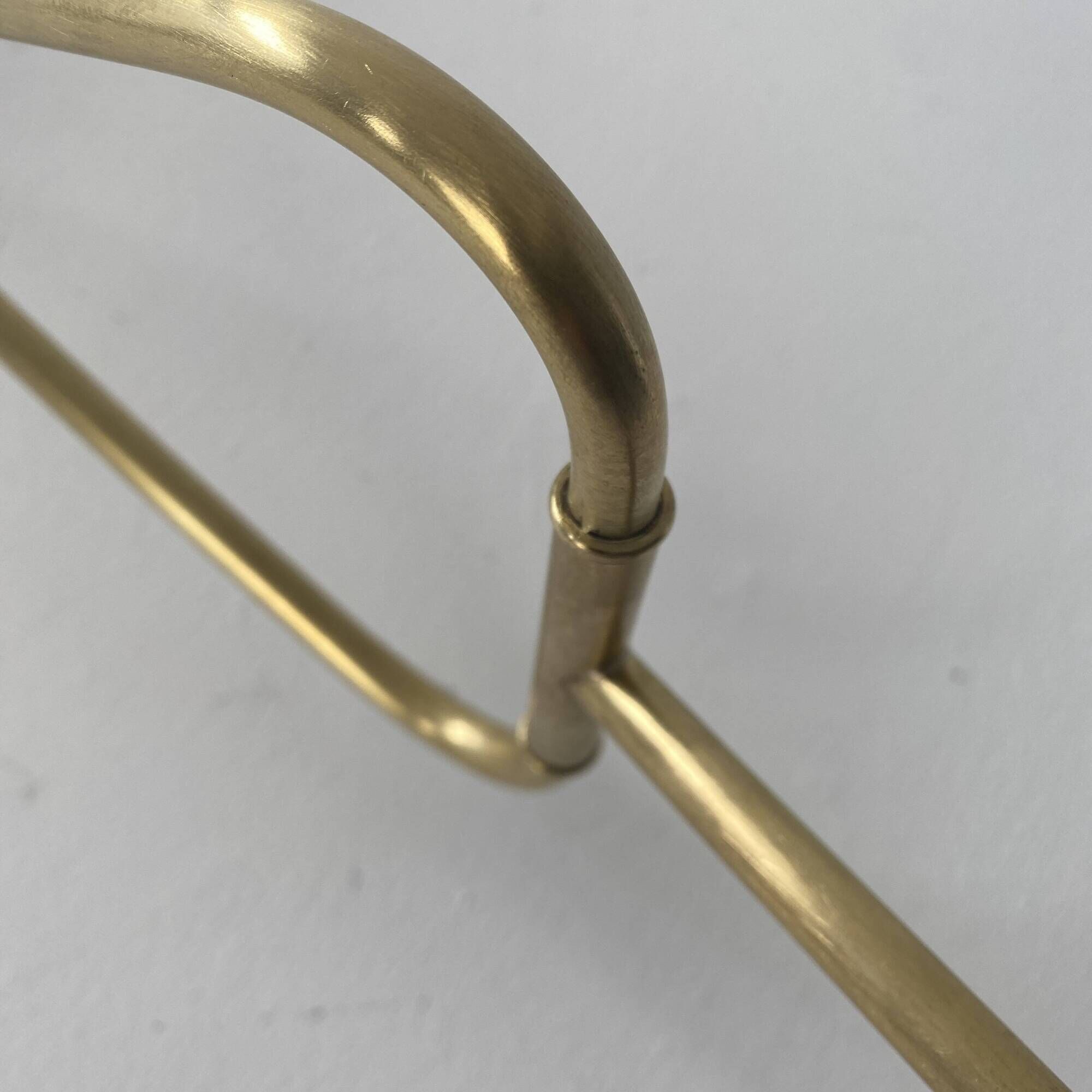 Old brass and prismatic glass xxl stem lamp
