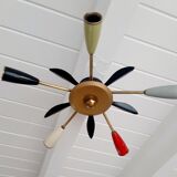 Vintage ceiling lamp 5 branches 50-60 years