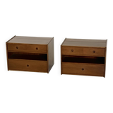 Set of two Italian wooden bedside tables