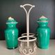 Oiler vintage vinegar 1950 ceramic and perforated metal