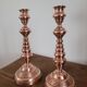 Lot de 2 bougeoirs en cuivre
