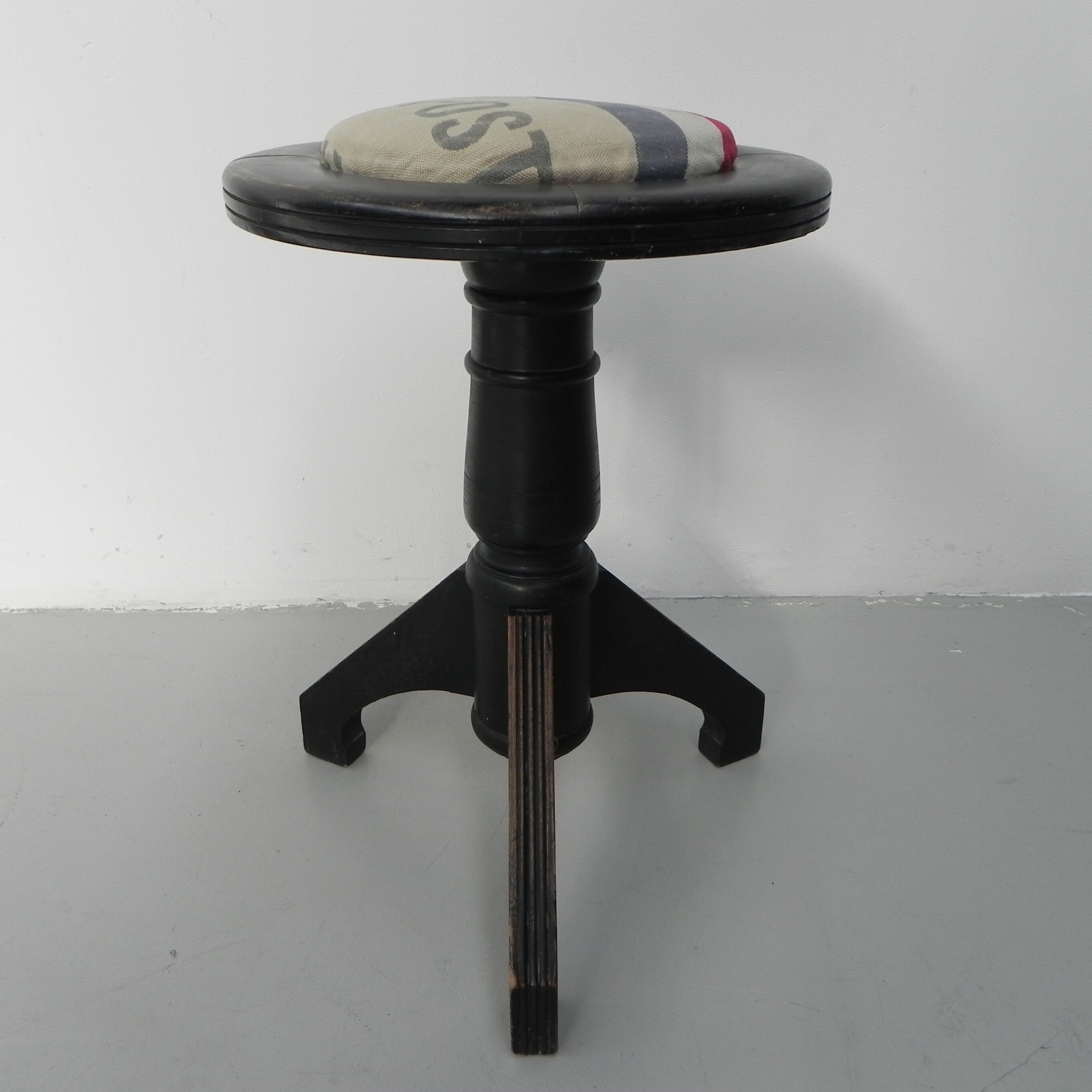 Art Deco piano stool on tripod