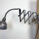 Grey Industrial Scissor Wall Lamp from Elektroinstala, 1960s