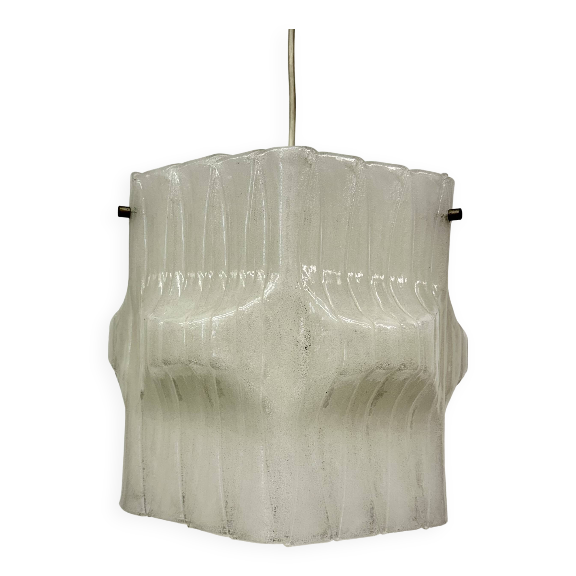Mid-Century ice lucite pendant lamp , 1970s