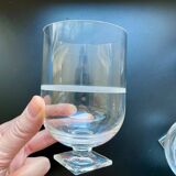 4 Vera Wang Wedgwood "Bande" collection glasses - 11 cm