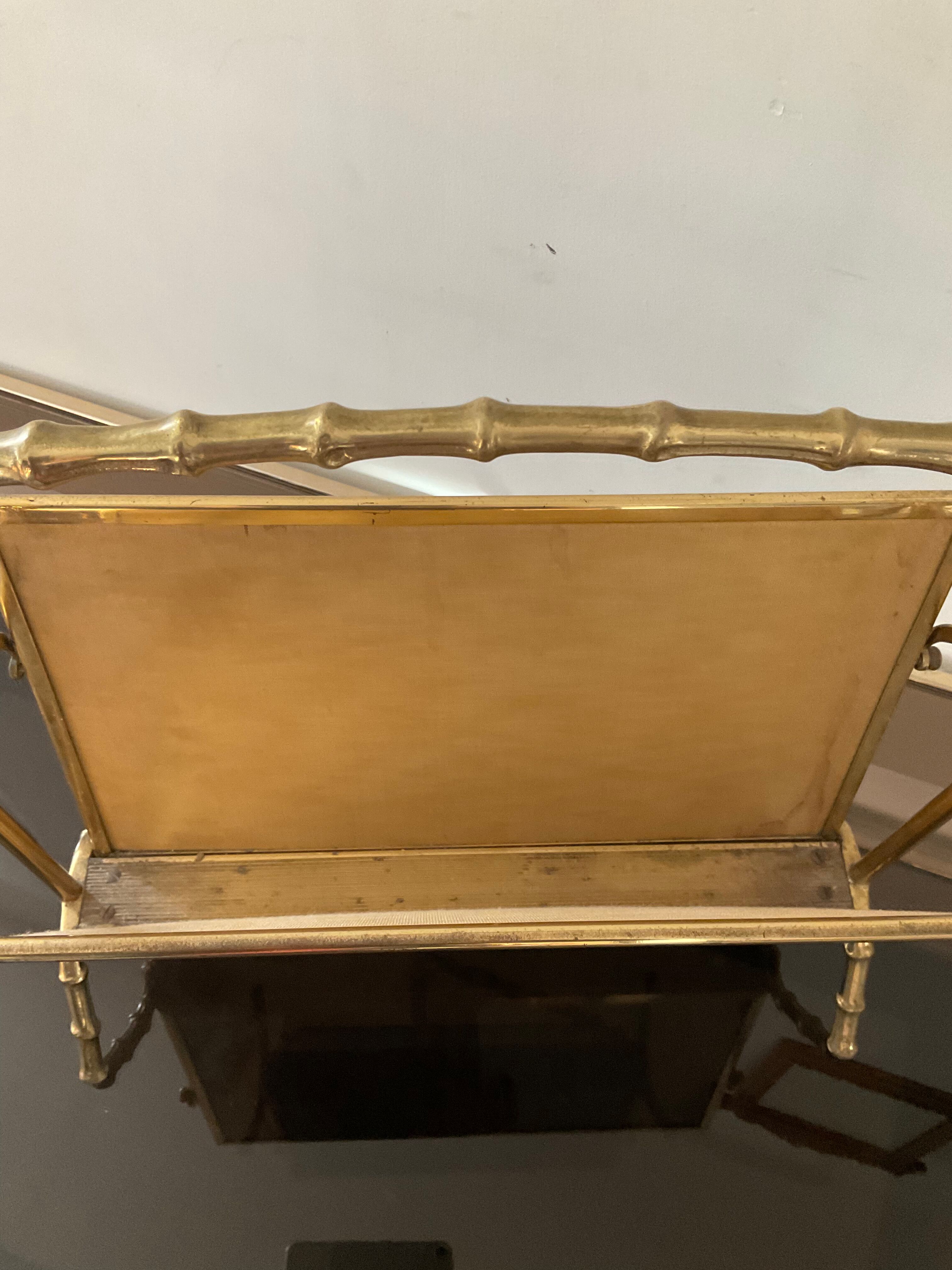Magazine rack in bronze from the 50/60s