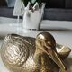 Void zoomorphic pocket in the shape of a mallard in solid brass - vintage model 70s