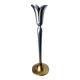Brutalist candlestick by Art3, brass & aluminium, Spain, 1970s