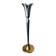 Brutalist candlestick by Art3, brass & aluminium, Spain, 1970s