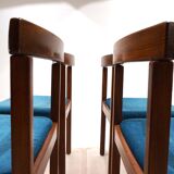 Asko Finland set of 4 Tectonia dining chairs by Jussi Peippo, 1960
