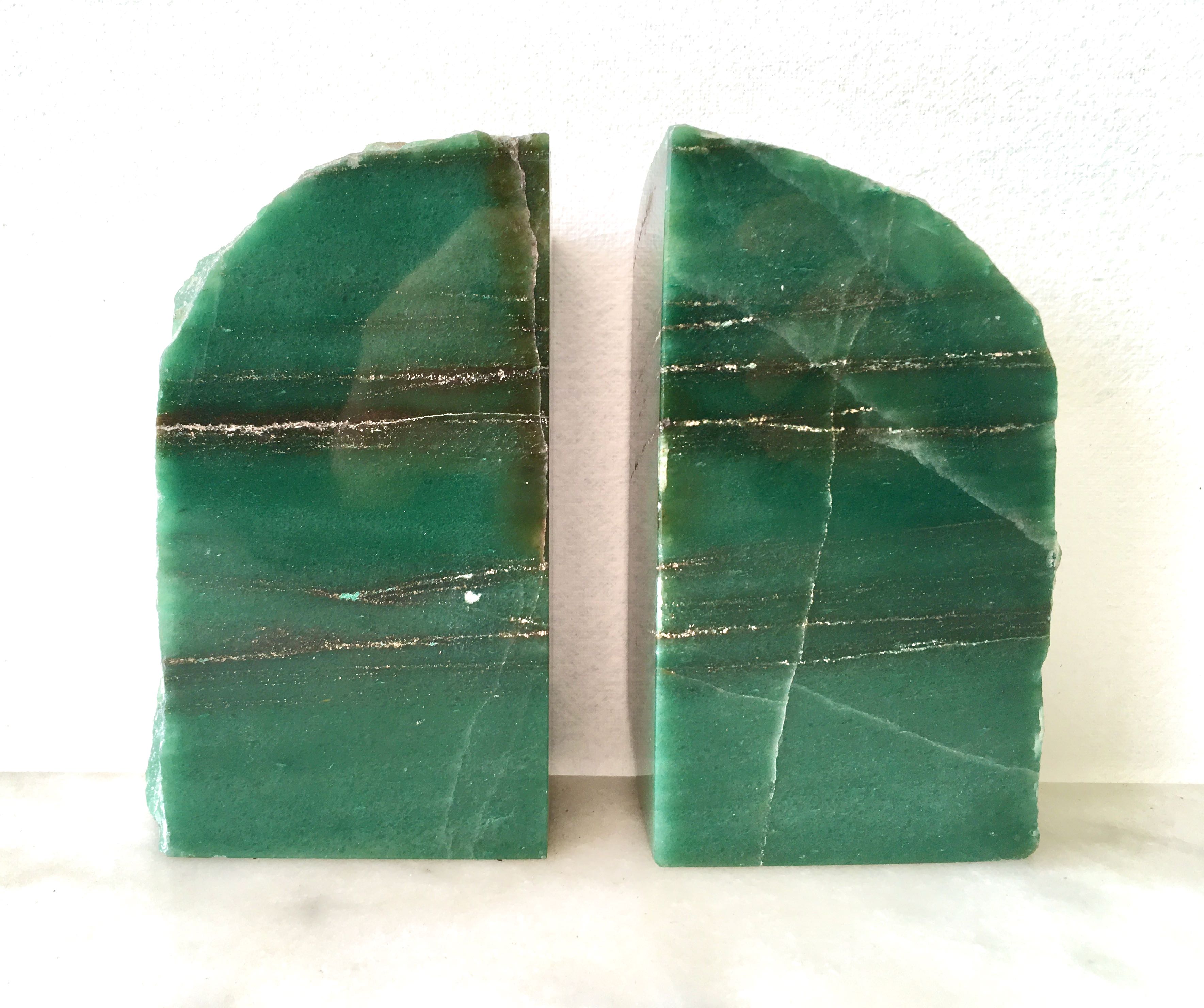 Serre-livres en malachite