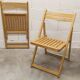 Paire de chaises pliantes Ikea 1970 couleur miel