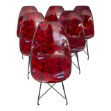 6 Italian design chairs Dal Segno model Prisma Eiffel