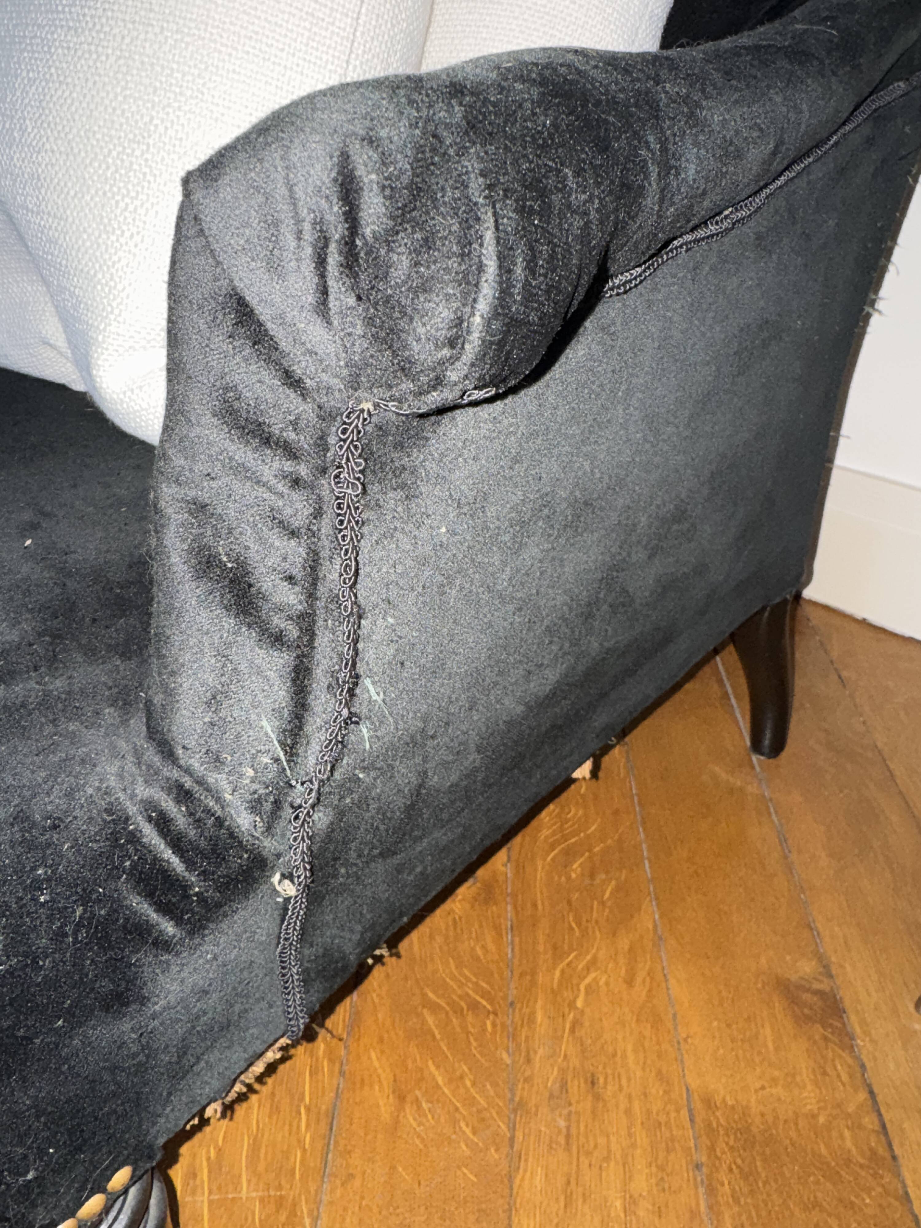 Fauteuil et repose pieds Napoléon III
