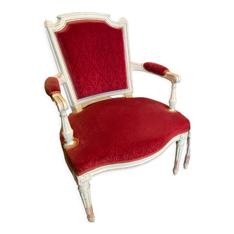 Fauteuil cabriolet Louis XVI d'époque XVIIIe