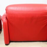 Maralunga armchair and ottoman by Vico Magistretti for Cassina