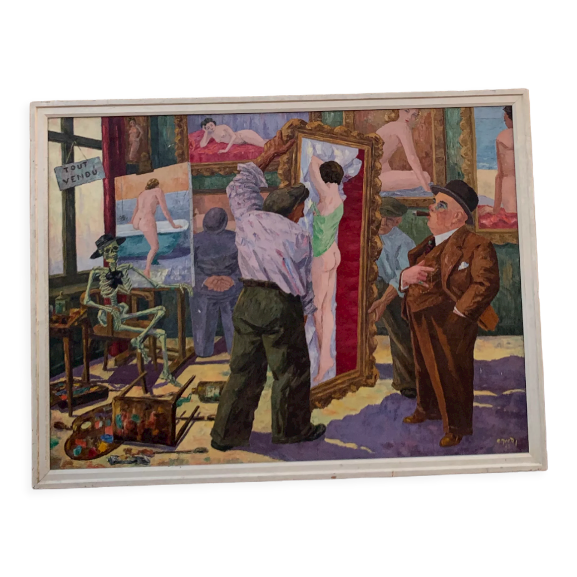 All sold! Large oil on canvas 1938.170 x125cm