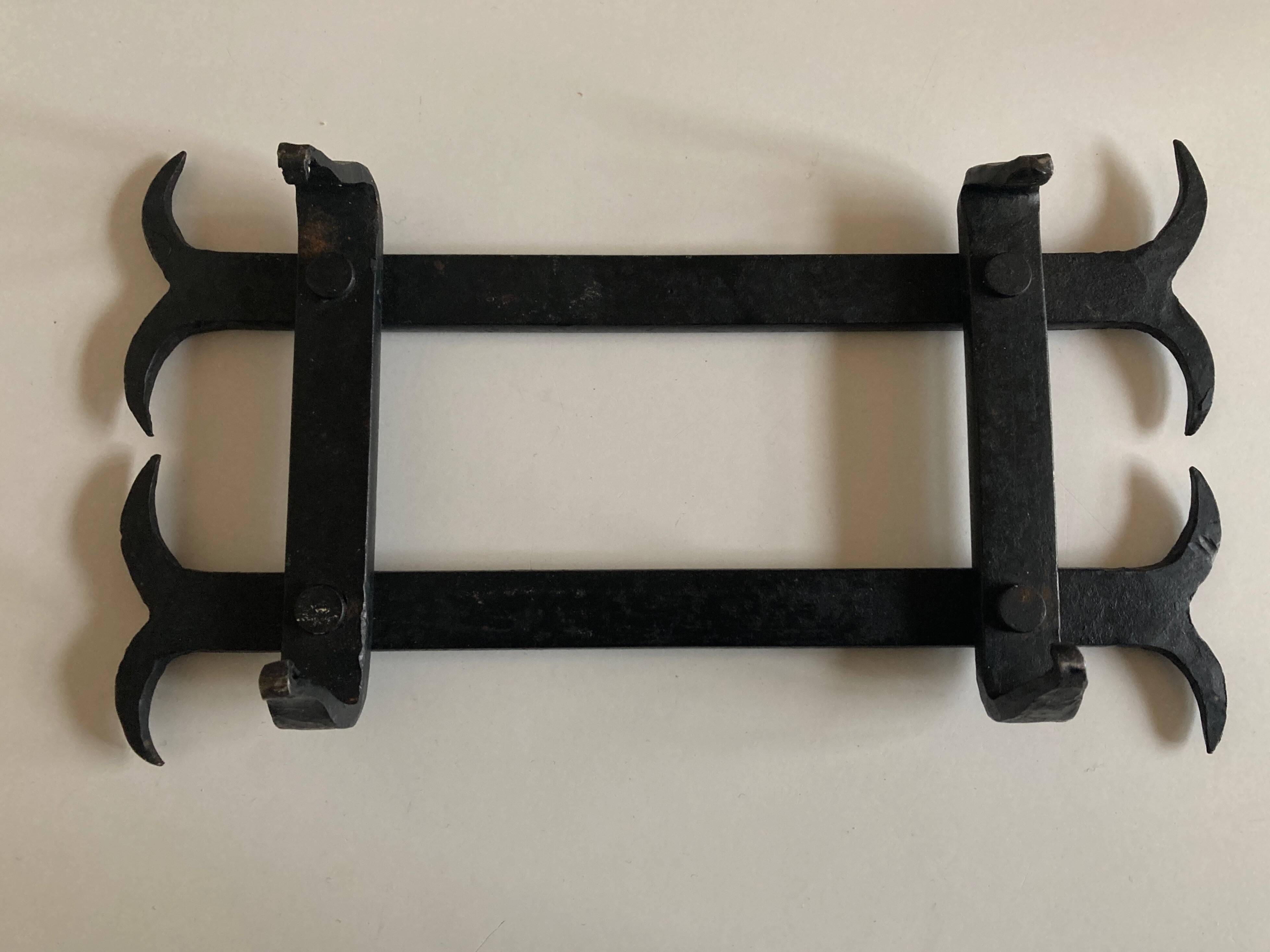 Riveted wrought iron trivet dlg Atelier Marolles 1960