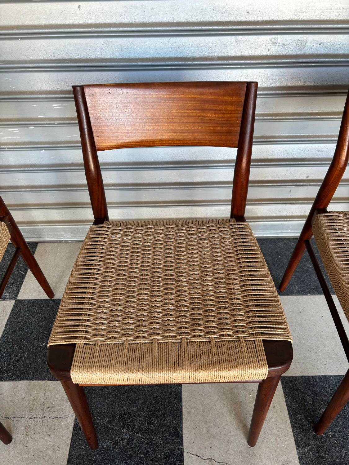 Set of 5 chairs from the 1950s designed by Georg Leowald.