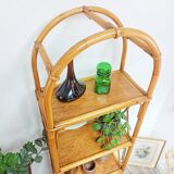 Vintage rattan shelf