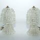 Rare Pair of Ercole Barovier Rostrato table lamps. Italy 1940s