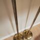Pair of milked art deco metal lampposts