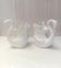 Swan pot holder pair porcelain ceramic vase decoration