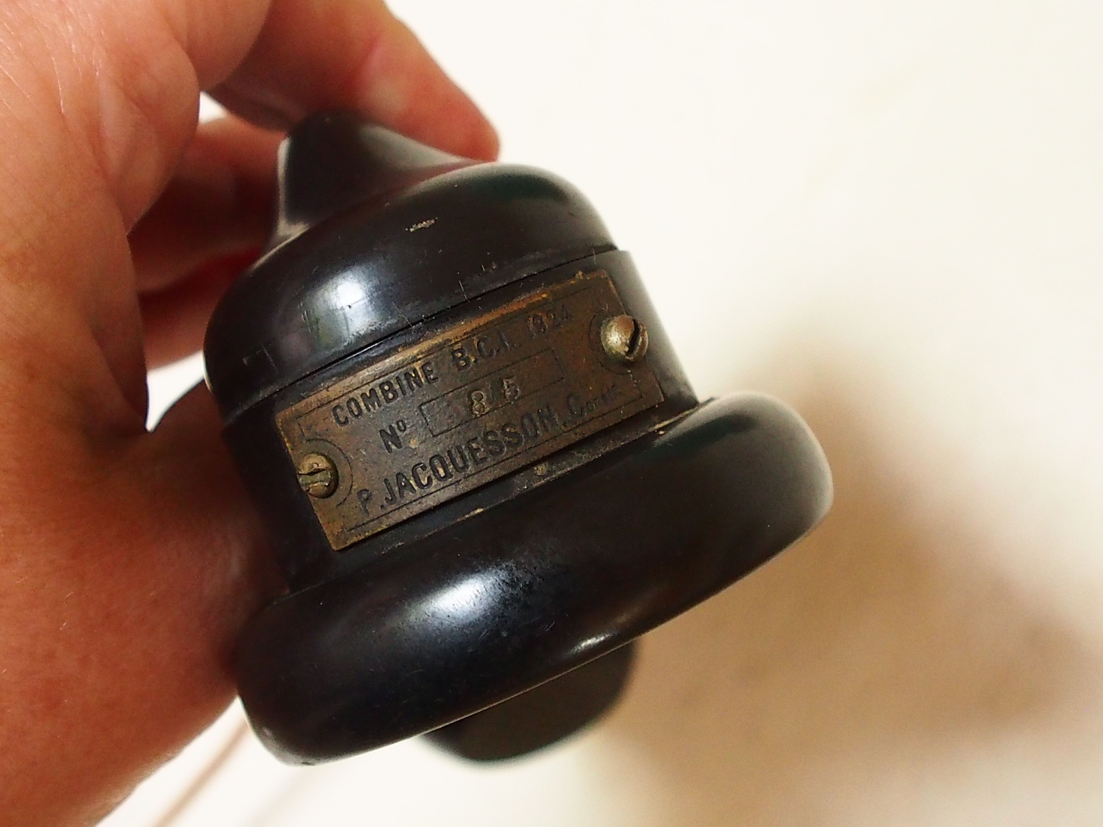 Ericsson antique telephone in wood and bakelite