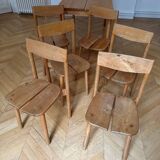 Pierre Gautier Delaye table and chairs, Coffee Bean model