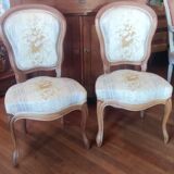 Paire de chaises style Louis XV