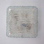 Ice glass ceiling lamp by Kaiser Leuchten 1970s