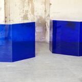 Two vintage Klein blue consoles 1988
