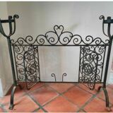 Wrought iron fire screen